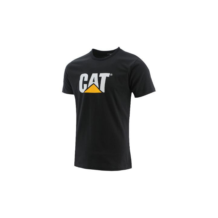 Caterpillar Cat Logo Slim Fit T-shirt Herr Svarta Sverige | 06487PTFU