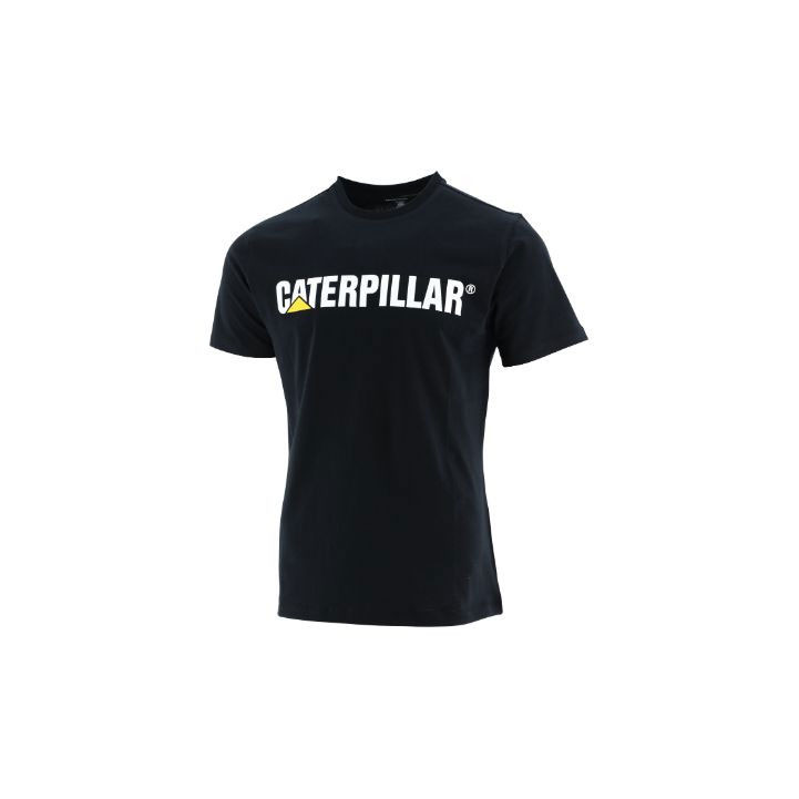 Caterpillar Caterpillar Logo Slim Fit T-shirt Herr Svarta Sverige | 68142ACUP