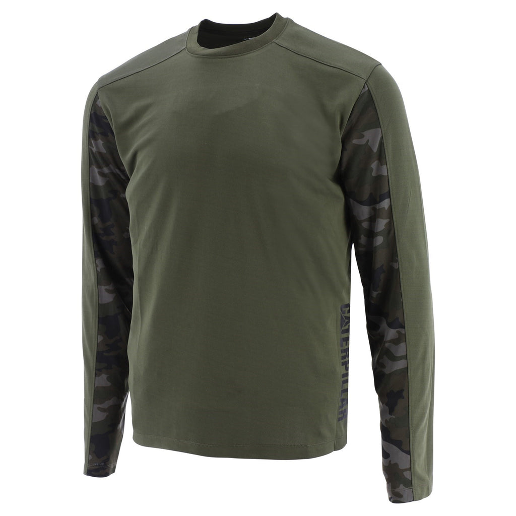 Caterpillar Coolmax Long Sleeve T-shirt Herr Camo Sverige | 07395KGHY