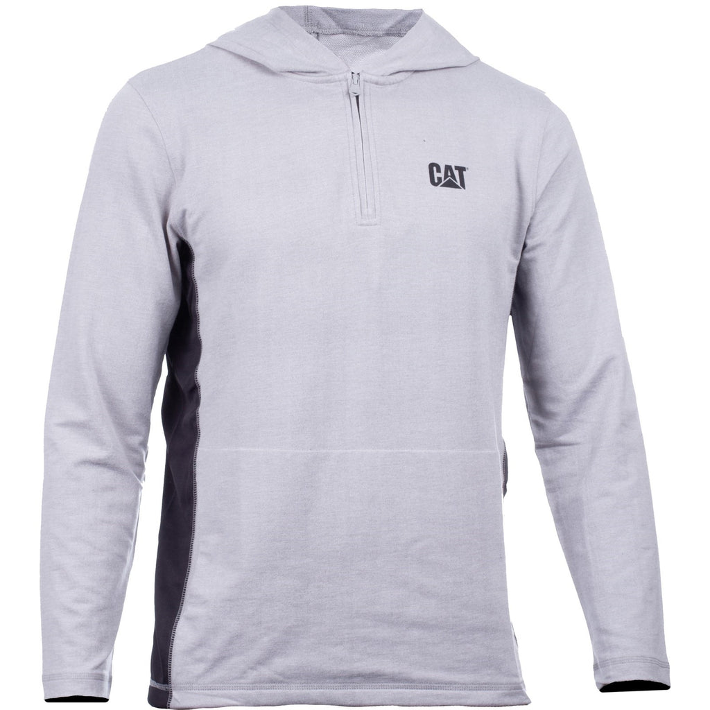 Caterpillar Coolmax Quarter Zip Hoodie Heather Tröjor Herr Grå Sverige | 59178QNAK