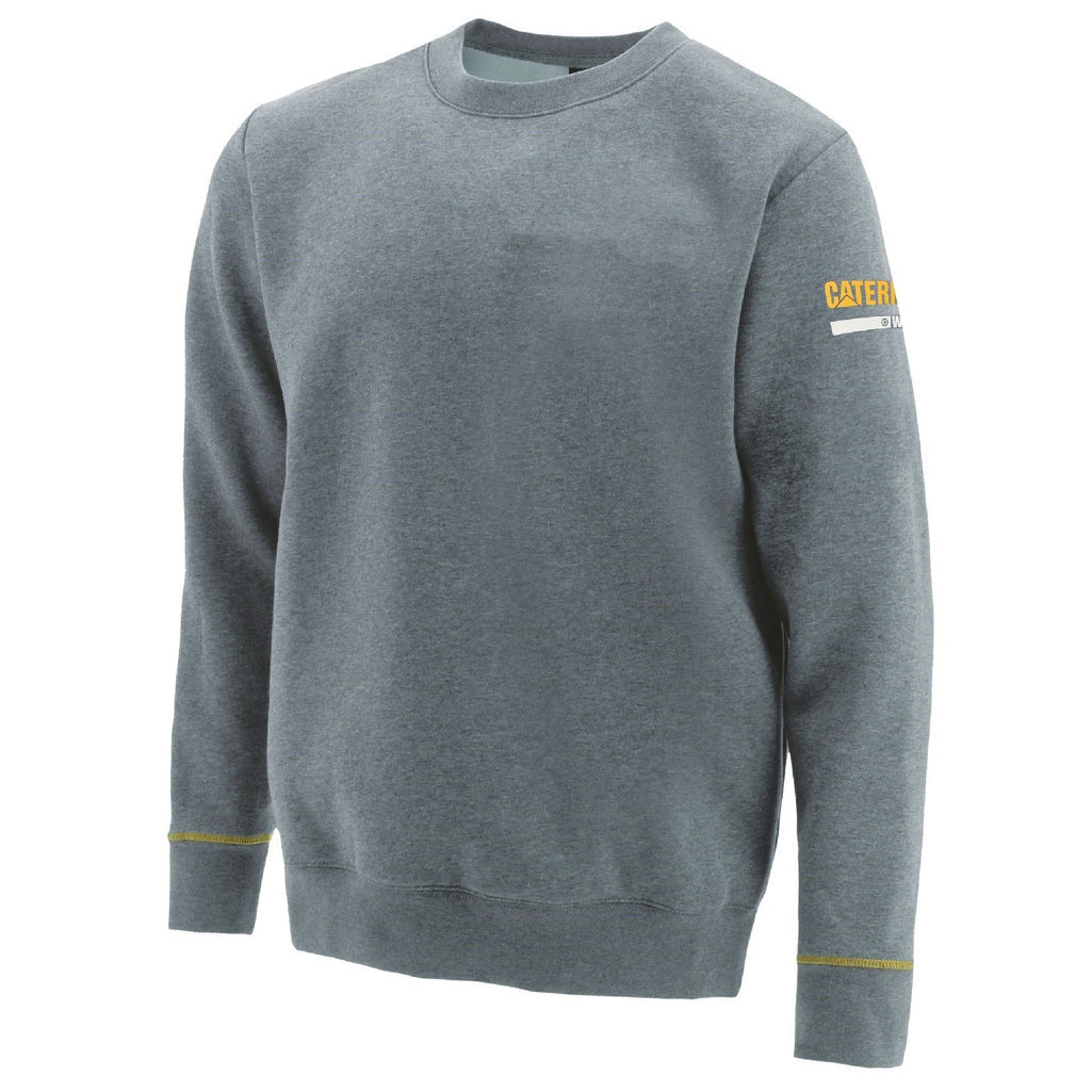 Caterpillar Essentials Crew Neck Tröja Heather Tröjor Herr Grå Sverige | 05891MTOS