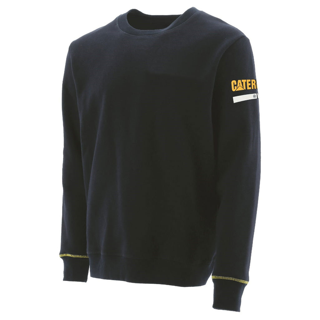 Caterpillar Essentials Crew Neck Tröja Tröjor Herr Svarta Sverige | 20674UVMB