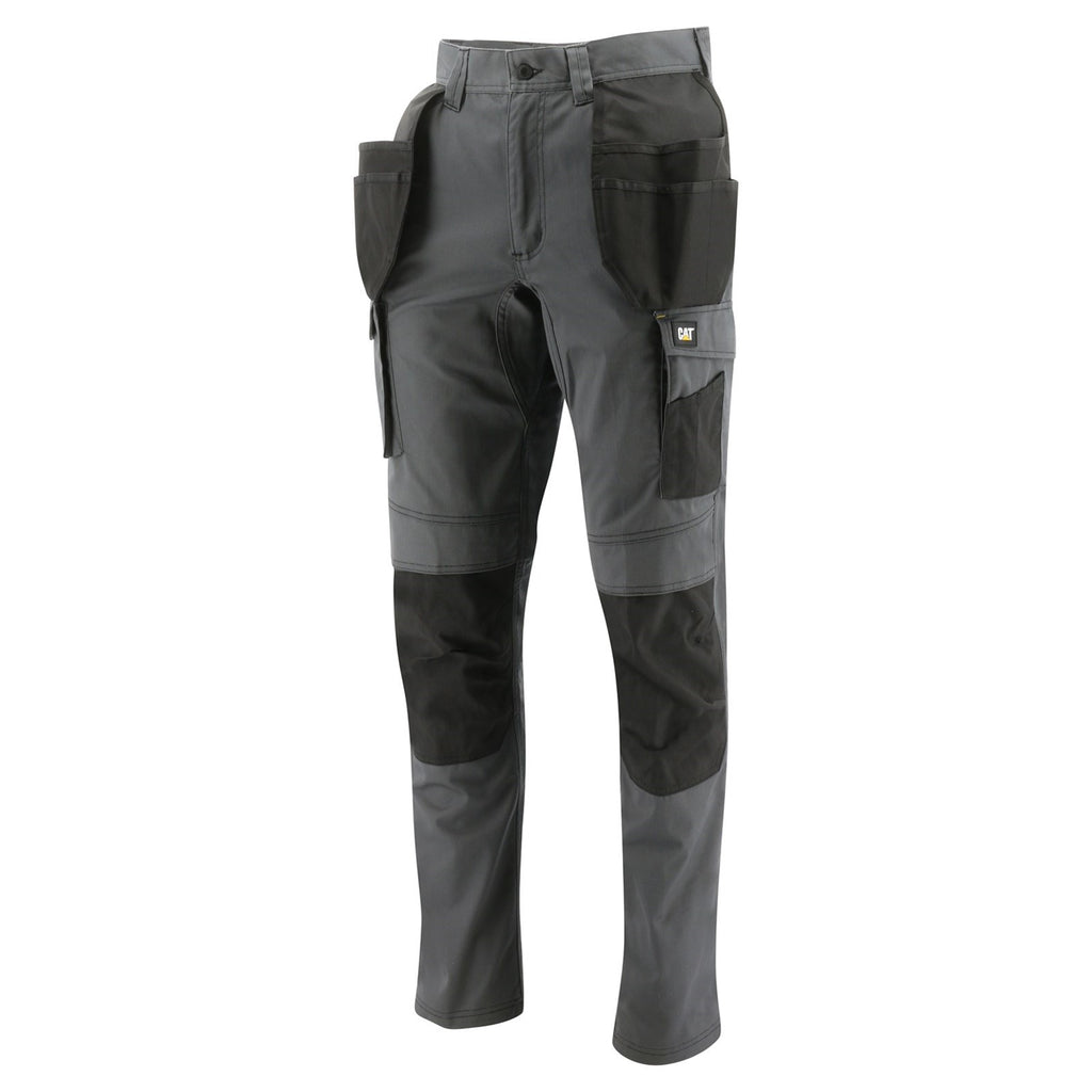 Caterpillar Essentials Stretch Knee Pocket Byxor Herr Mörksvarta Sverige | 78456WEHY