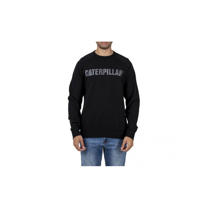 Caterpillar Foundation Crewneck Tröjor Herr Svarta Sverige | 09362ORYK