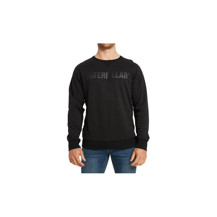 Caterpillar Foundation Crewneck Tröjor Herr Svarta Sverige | 47298OZET