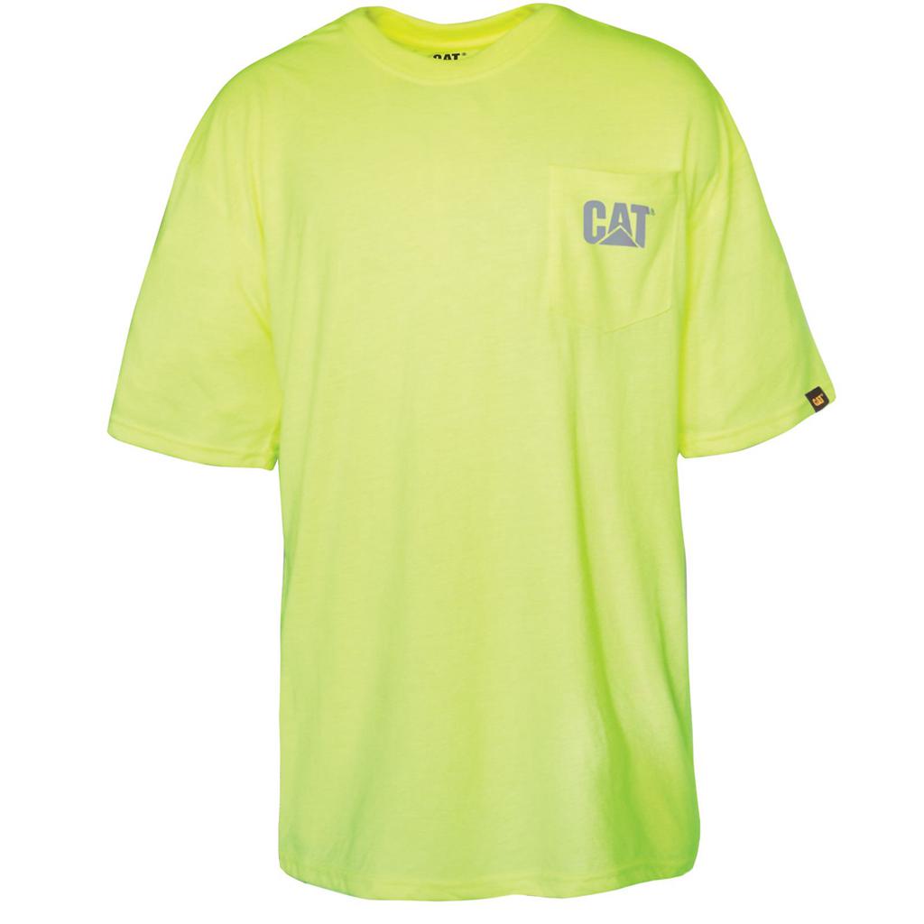 Caterpillar Hi-vis Trademark Pocket T-Shirts Herr Gula Sverige | 42915NJOP