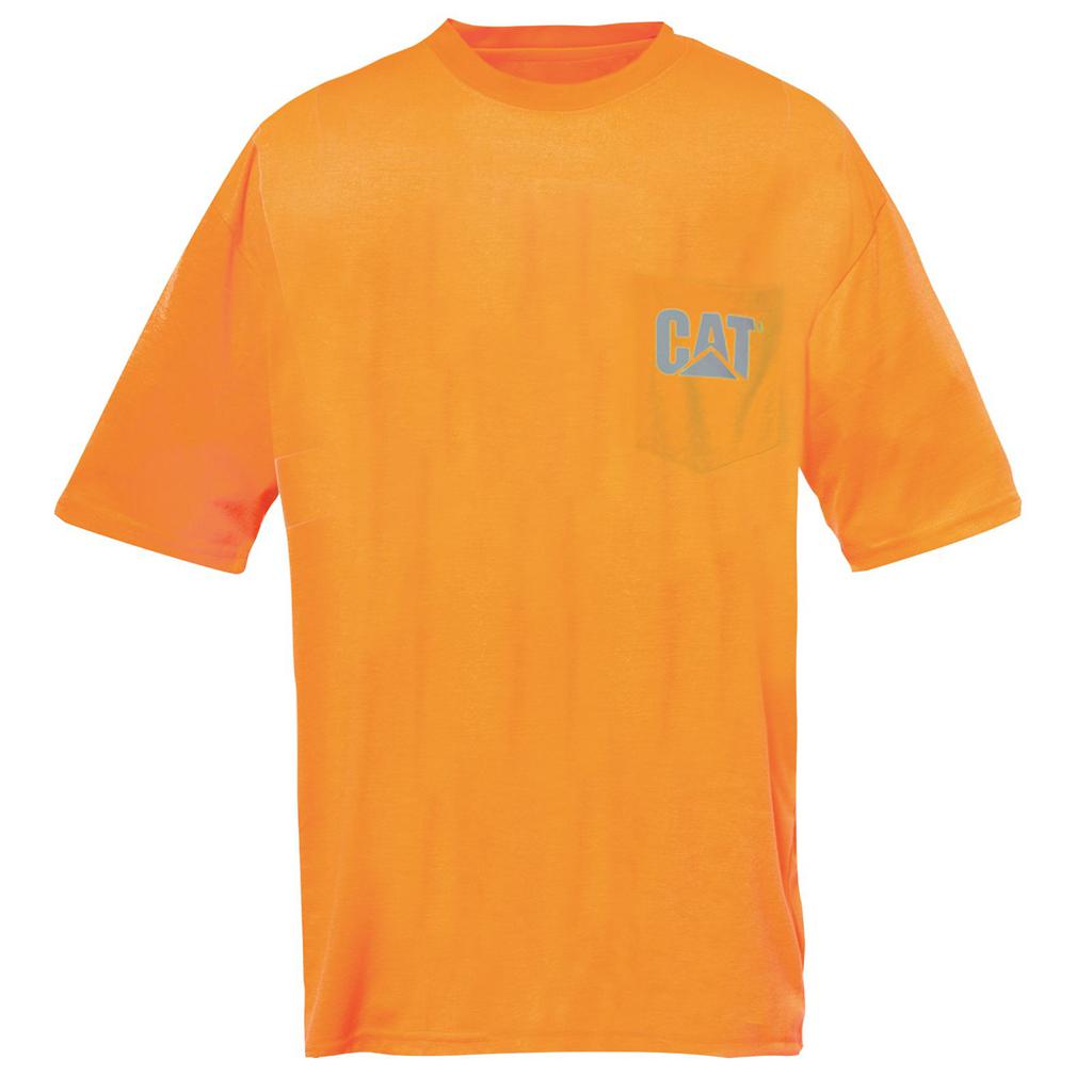 Caterpillar Hi-vis Trademark Pocket T-Shirts Herr Orange Sverige | 63179FXAR