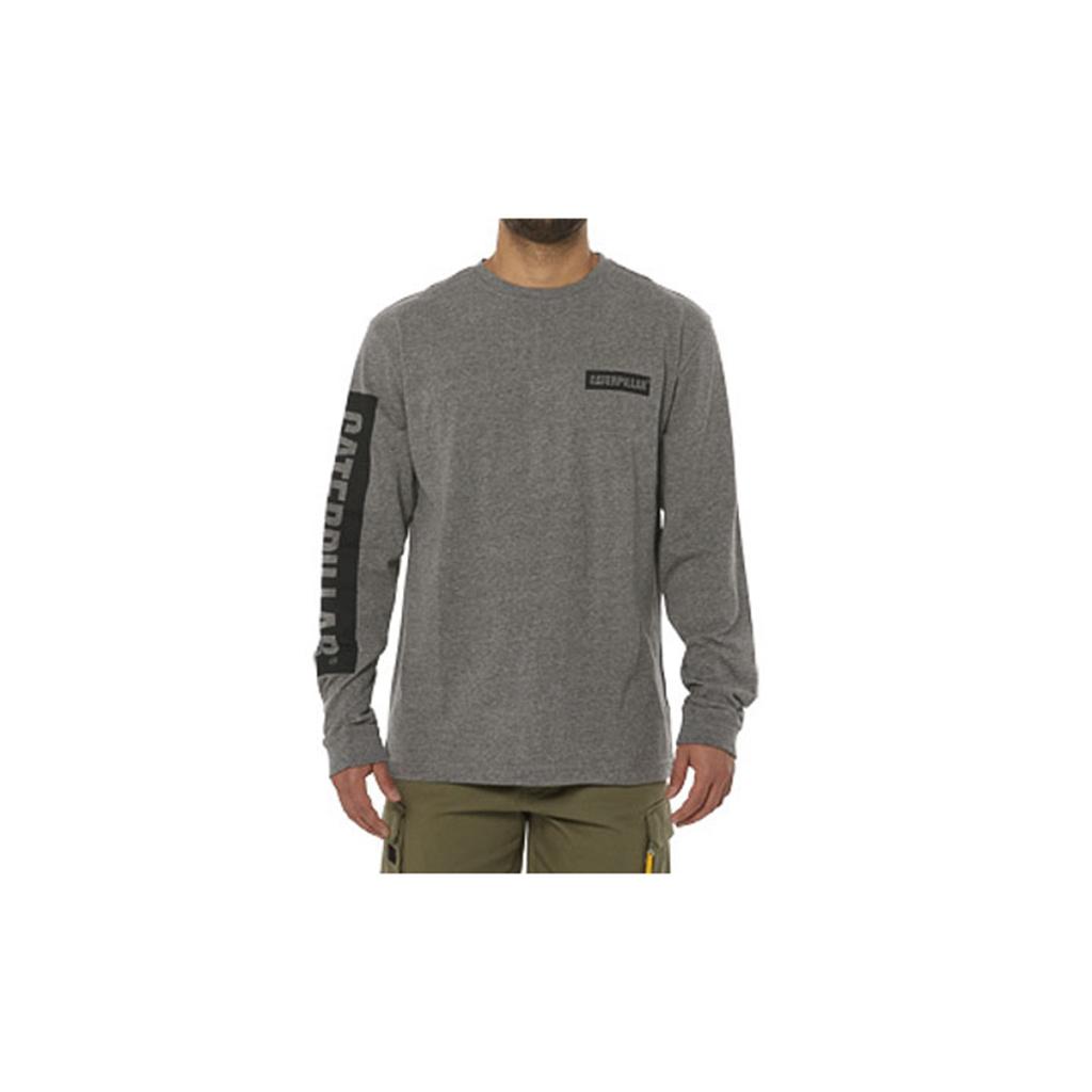 Caterpillar Icon Block Long Sleeve T-Shirts Herr Mörkgrå Sverige | 42671IBQC