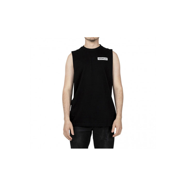 Caterpillar Icon Muscle Tank T-shirt Herr Svarta Sverige | 26397IGFH