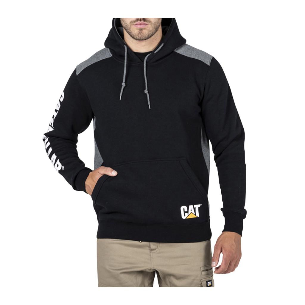 Caterpillar Logo Panel Hooded Sweat Tröjor Herr Svarta Sverige | 87561WJMF