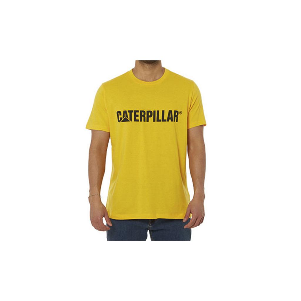 Caterpillar Logo T-Shirts Herr Gula Sverige | 45690GVKD