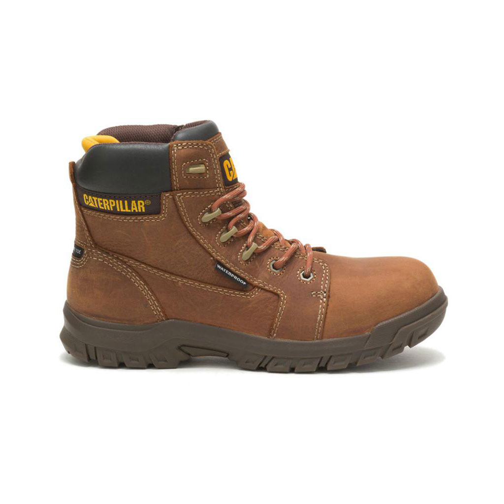 Caterpillar Resorption Vattentäta Composite Tå Slip Resistant Footwear Dam Bruna Sverige | 79013VHYB