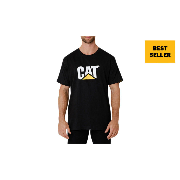 Caterpillar Tm Logo T-shirt Herr Svarta Sverige | 84761MBWJ