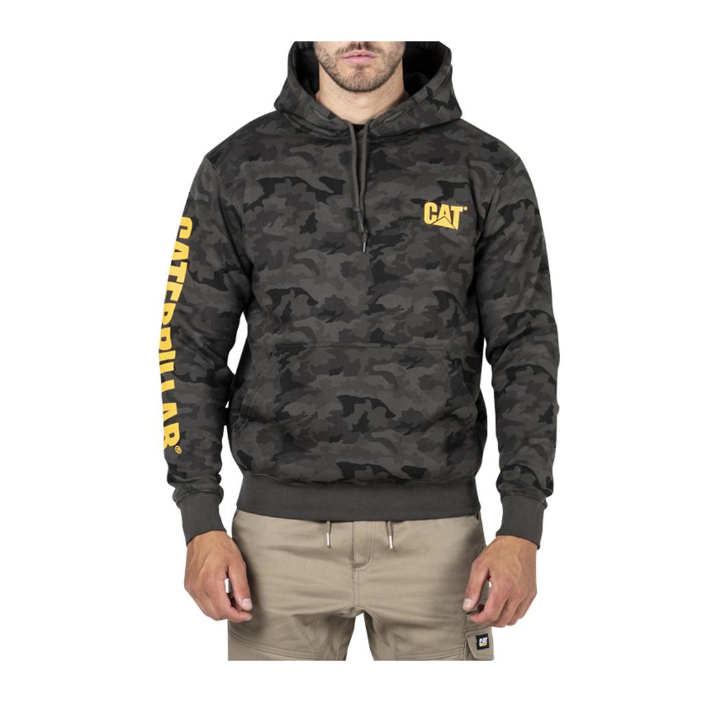 Caterpillar Trademark Banner Hooded Sweat Tröjor Herr Camo Sverige | 50873LHXS