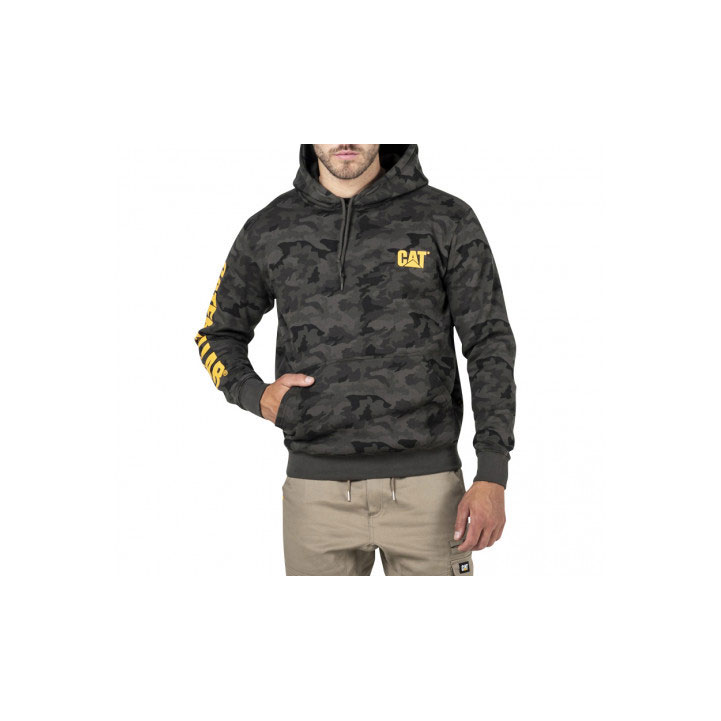 Caterpillar Trademark Banner Hooded Tröjor Herr Camo Sverige | 04837TRFY