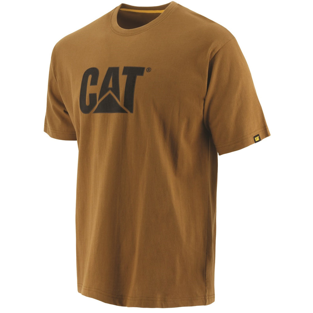 Caterpillar Trademark Logo T-shirt Herr Bruna Sverige | 60754JTZD