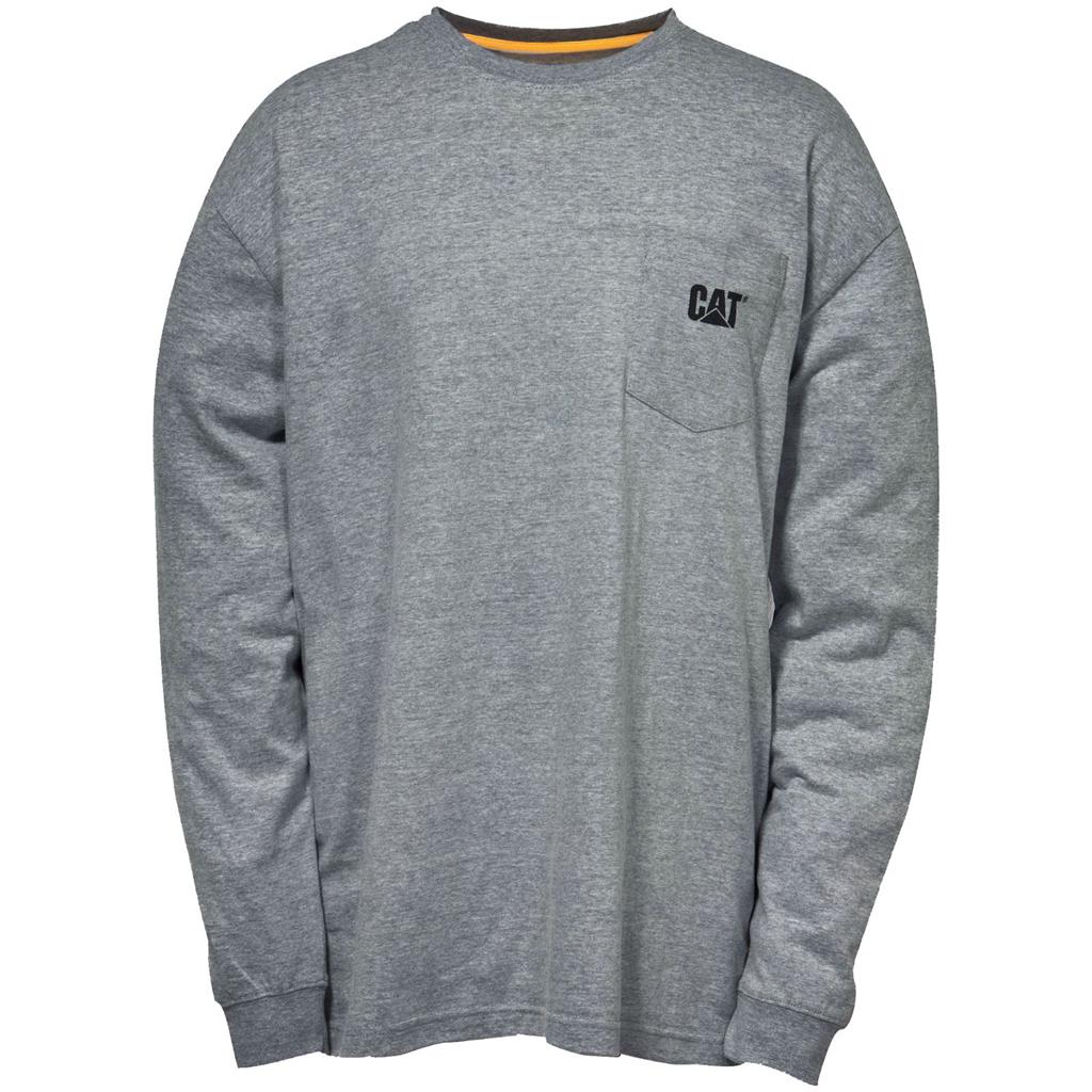 Caterpillar Trademark Pocket Long Sleeve T-Shirts Herr Mörkgrå Sverige | 20943VOIR