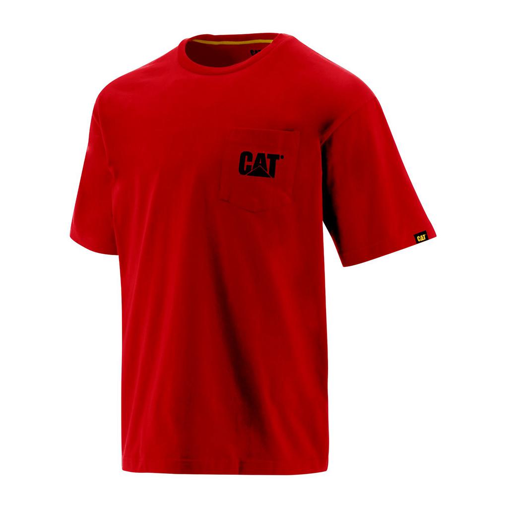 Caterpillar Trademark Pocket T-Shirts Herr Röda Sverige | 41287BYML