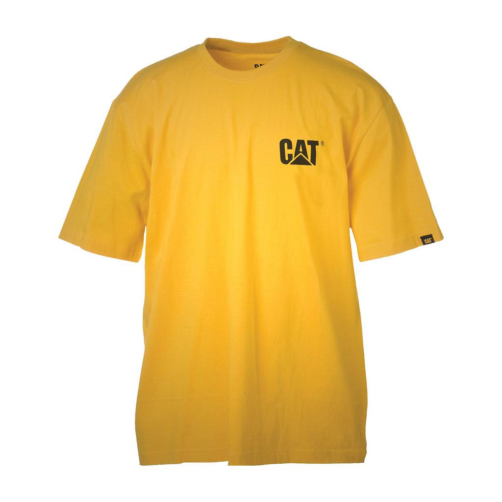 Caterpillar Trademark T-Shirts Herr Gula Sverige | 79651RMDU