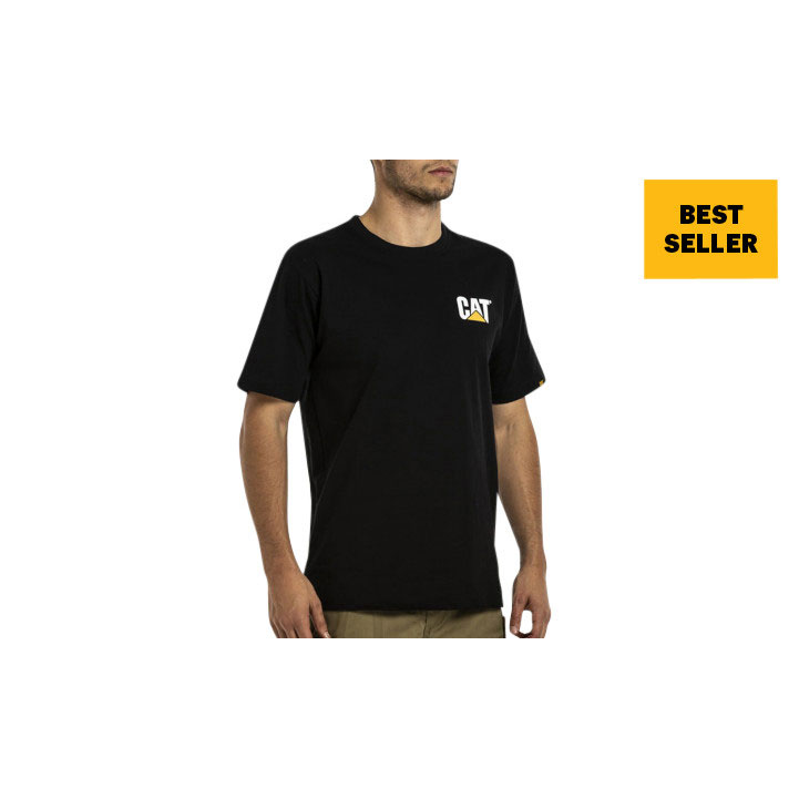 Caterpillar Trademark T-shirt Herr Svarta Sverige | 81902JDMH