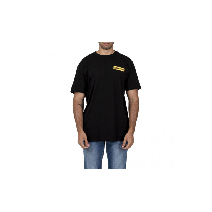 Caterpillar Triton Block Korta Sleeve T-shirt Herr Svarta Sverige | 13640QJXP