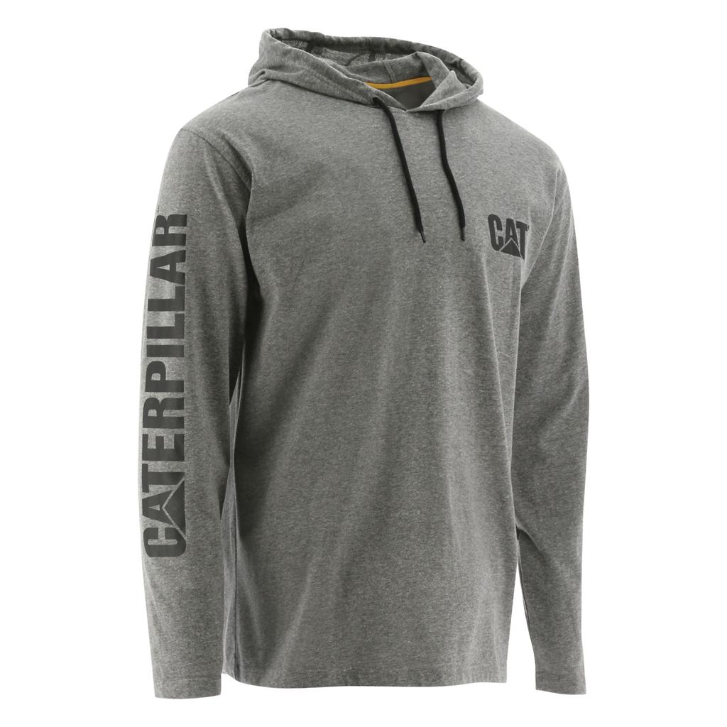 Caterpillar Upf Hooded Banner Long Sleeve T-Shirts Herr Grå Sverige | 89530VFHL