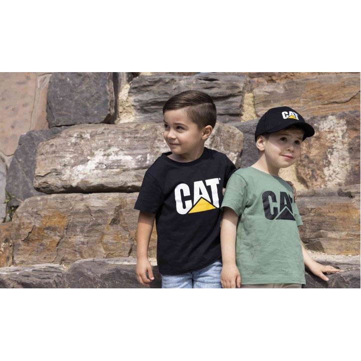 Caterpillar Cat Trademark T-shirt Barn Mörkgröna  Sverige |  79126OIGB