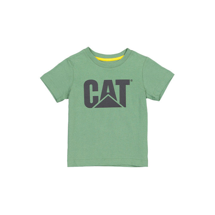 Caterpillar Cat Trademark T-shirt Barn Mörkgröna  Sverige |  79126OIGB