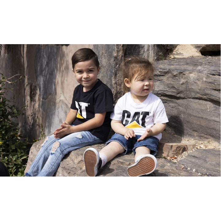 Caterpillar Cat Trademark T-shirt Barn Vita  Sverige |  37409DROH