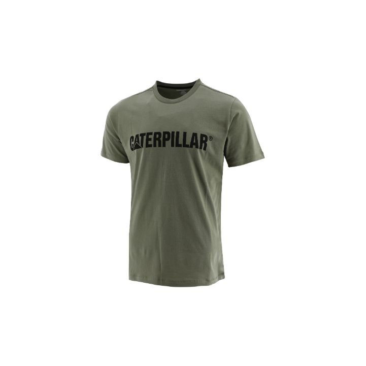 Caterpillar Caterpillar Logo T-shirt Herr Gröna  Sverige |  30258MNTA