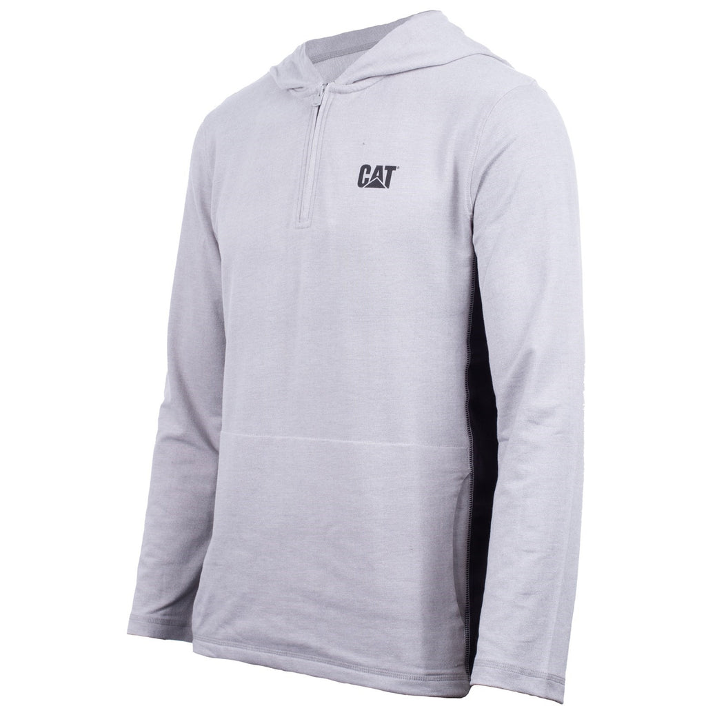 Caterpillar Coolmax Quarter Zip Hoodie Heather Tröjor Herr Grå  Sverige |  59178QNAK