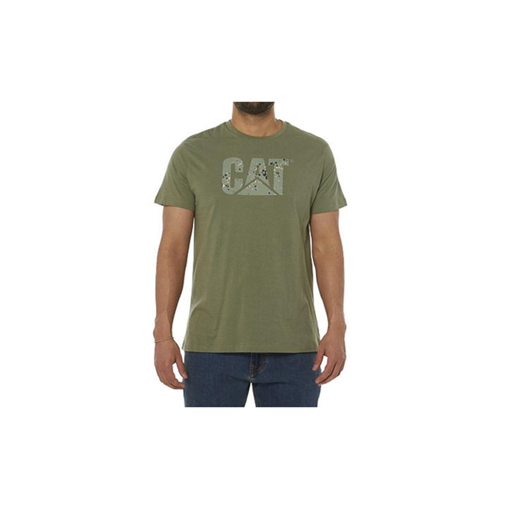 Caterpillar Earth Cat Fill T-Shirts Herr Gröna  Sverige |  42370TYHF