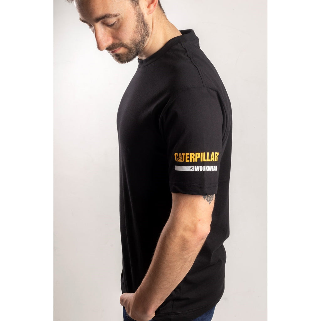 Caterpillar Essentials S/S T-shirt Herr Svarta  Sverige |  75190LQJZ