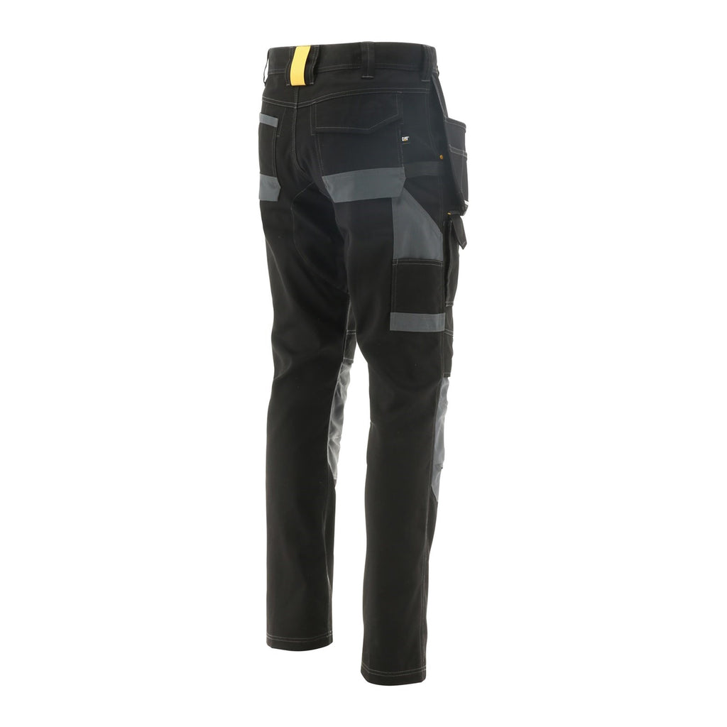 Caterpillar Essentials Stretch Knee Pocket Byxor Herr Black-Dark Shadow  Sverige |  64528SEDA