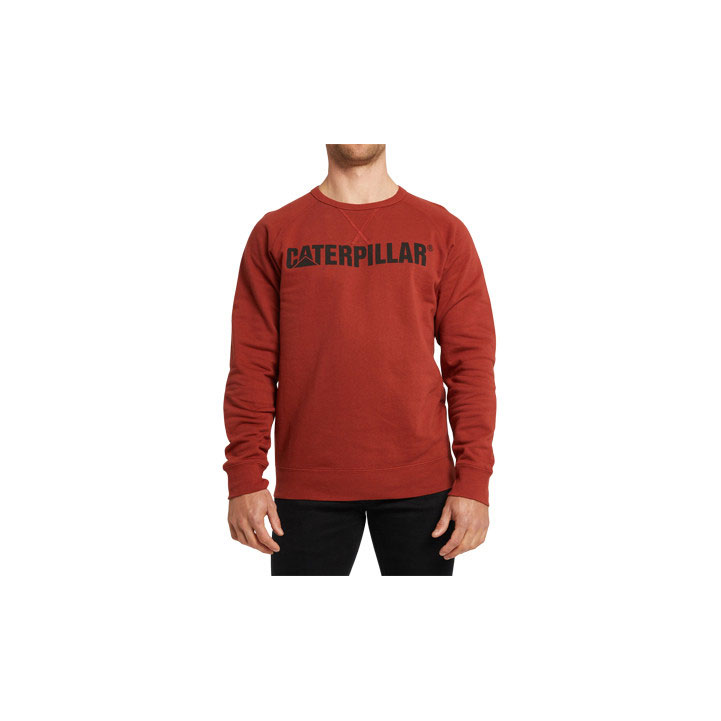 Caterpillar Foundation Crewneck Tröjor Herr Röda  Sverige |  29416AFJD