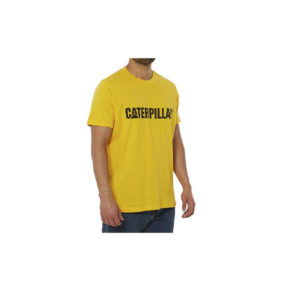 Caterpillar Logo T-Shirts Herr Gula  Sverige |  45690GVKD