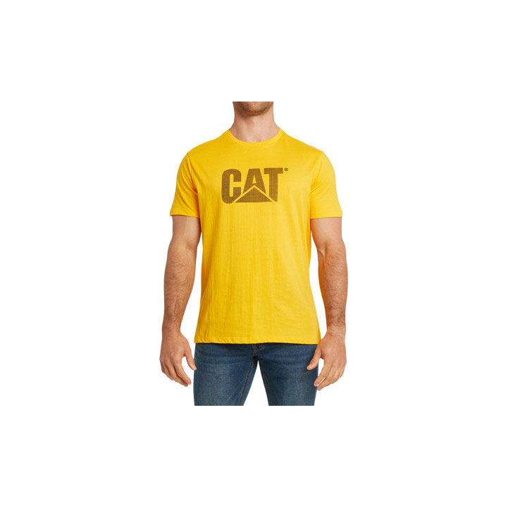 Caterpillar Original Logo T-shirt Herr Gula  Sverige |  85219YZUA