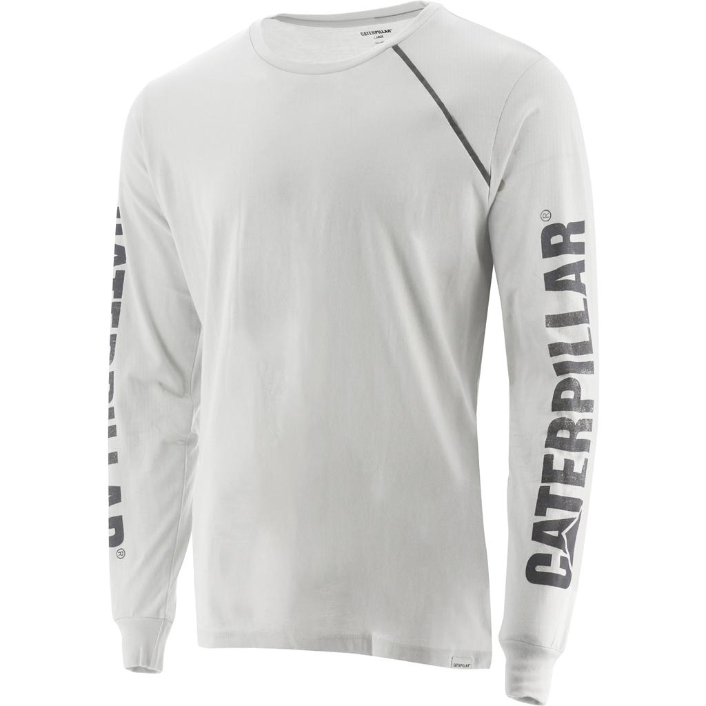 Caterpillar Stone Reflective L/S T-Shirts Herr Vita  Sverige |  49810RYJO