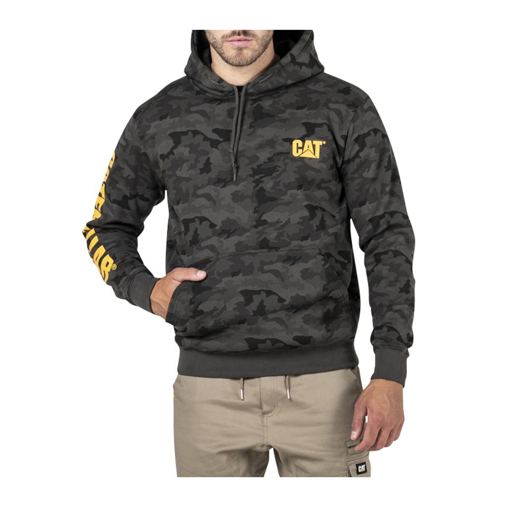 Caterpillar Trademark Banner Hooded Sweat Tröjor Herr Camo  Sverige |  50873LHXS