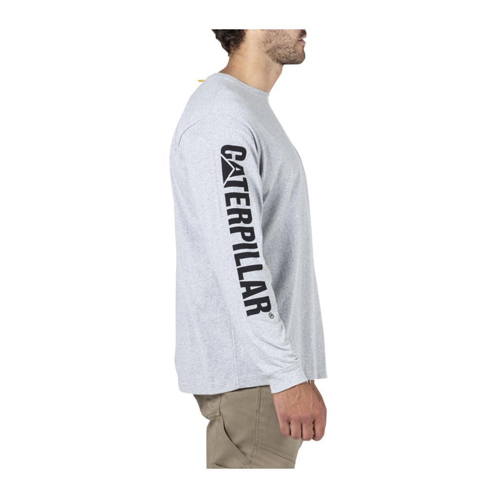 Caterpillar Trademark Banner L/S T-Shirts Herr Grå  Sverige |  15834IGWZ