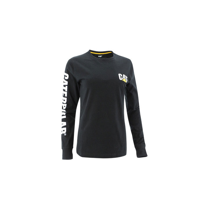 Caterpillar Trademark Banner L/S T-shirt Dam Marinblå  Sverige |  36258KTVS