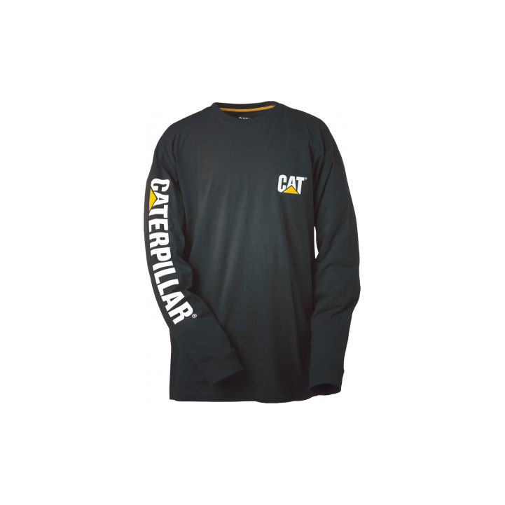 Caterpillar Trademark Banner Long Sleeve T-shirt Dam Svarta  Sverige |  51276UIRK