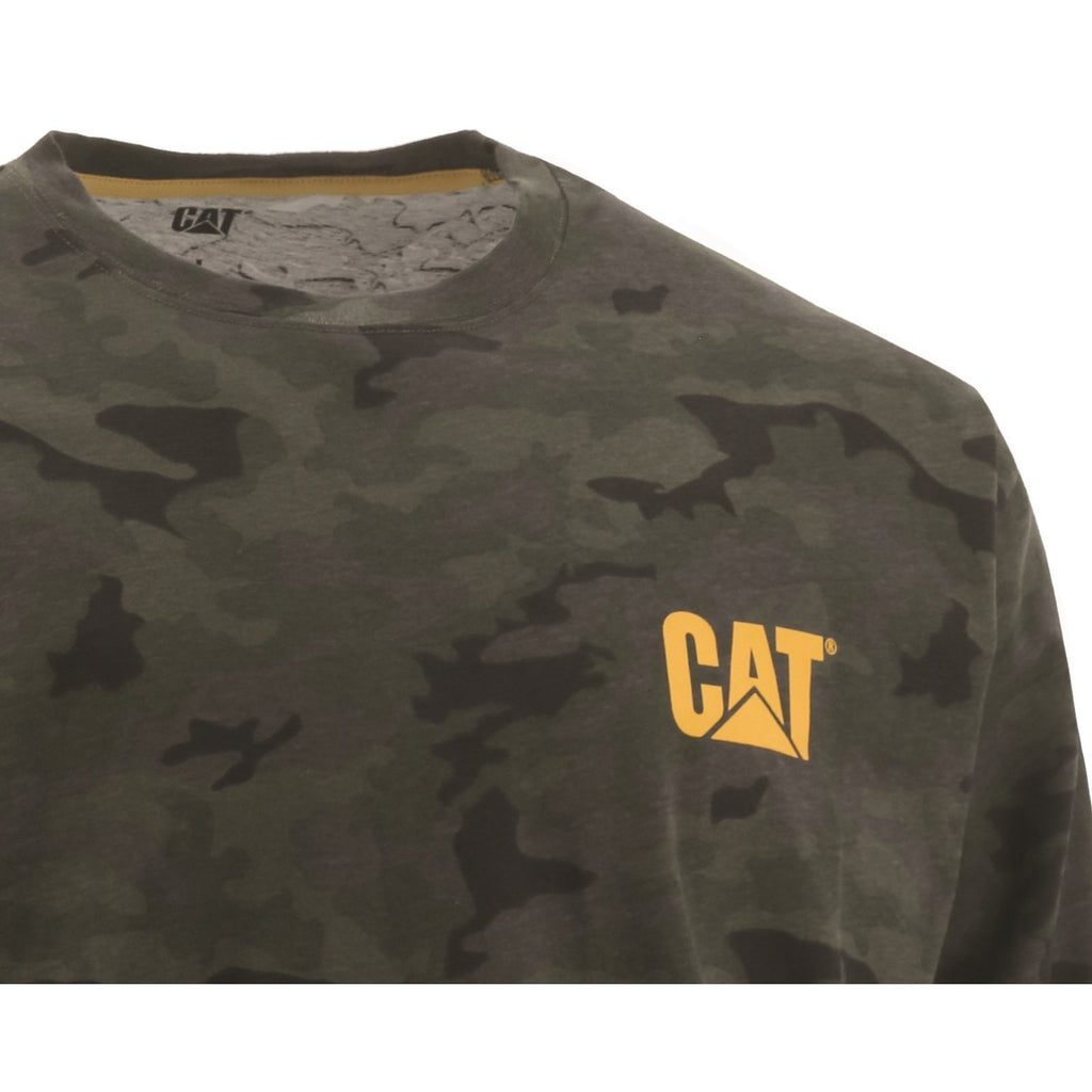 Caterpillar Trademark Banner Long Sleeve T-shirt Herr Camo  Sverige |  69051GCRA