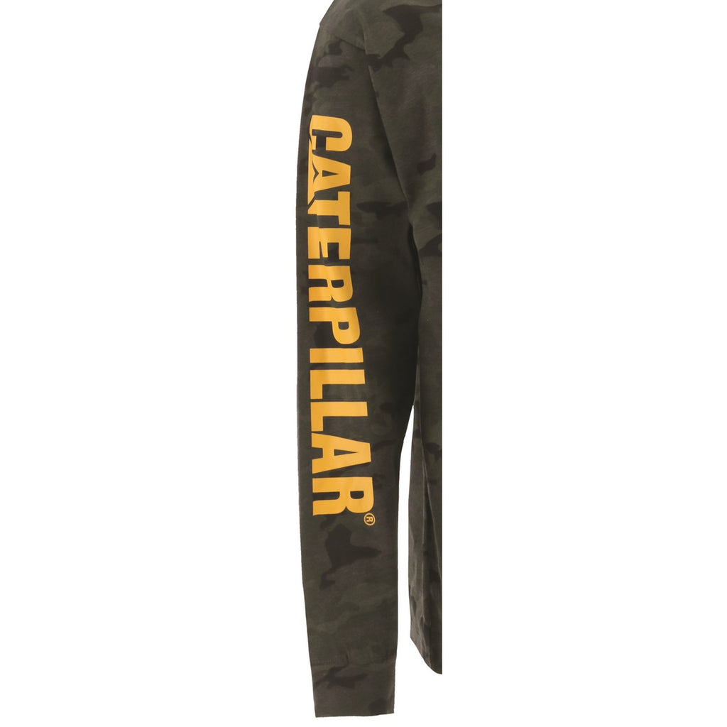 Caterpillar Trademark Banner Long Sleeve T-shirt Herr Camo  Sverige |  69051GCRA