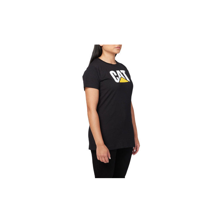 Caterpillar Trademark Logo T-shirt Dam Svarta  Sverige |  65780ZUKS