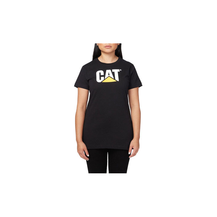 Caterpillar Trademark Logo T-shirt Dam Svarta  Sverige |  65780ZUKS