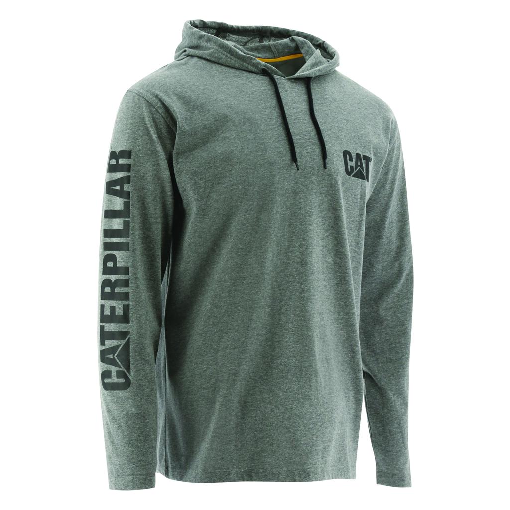 Caterpillar Upf Hooded Banner L/S Tröjor Herr Mörkgrå  Sverige |  64257VNUD